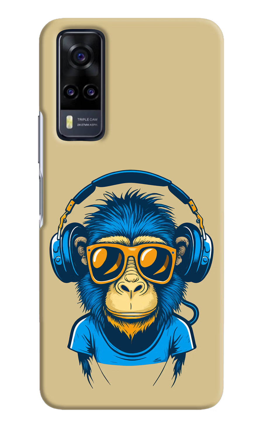 Monkey Headphone Vivo Y31 Back Cover, Hard case