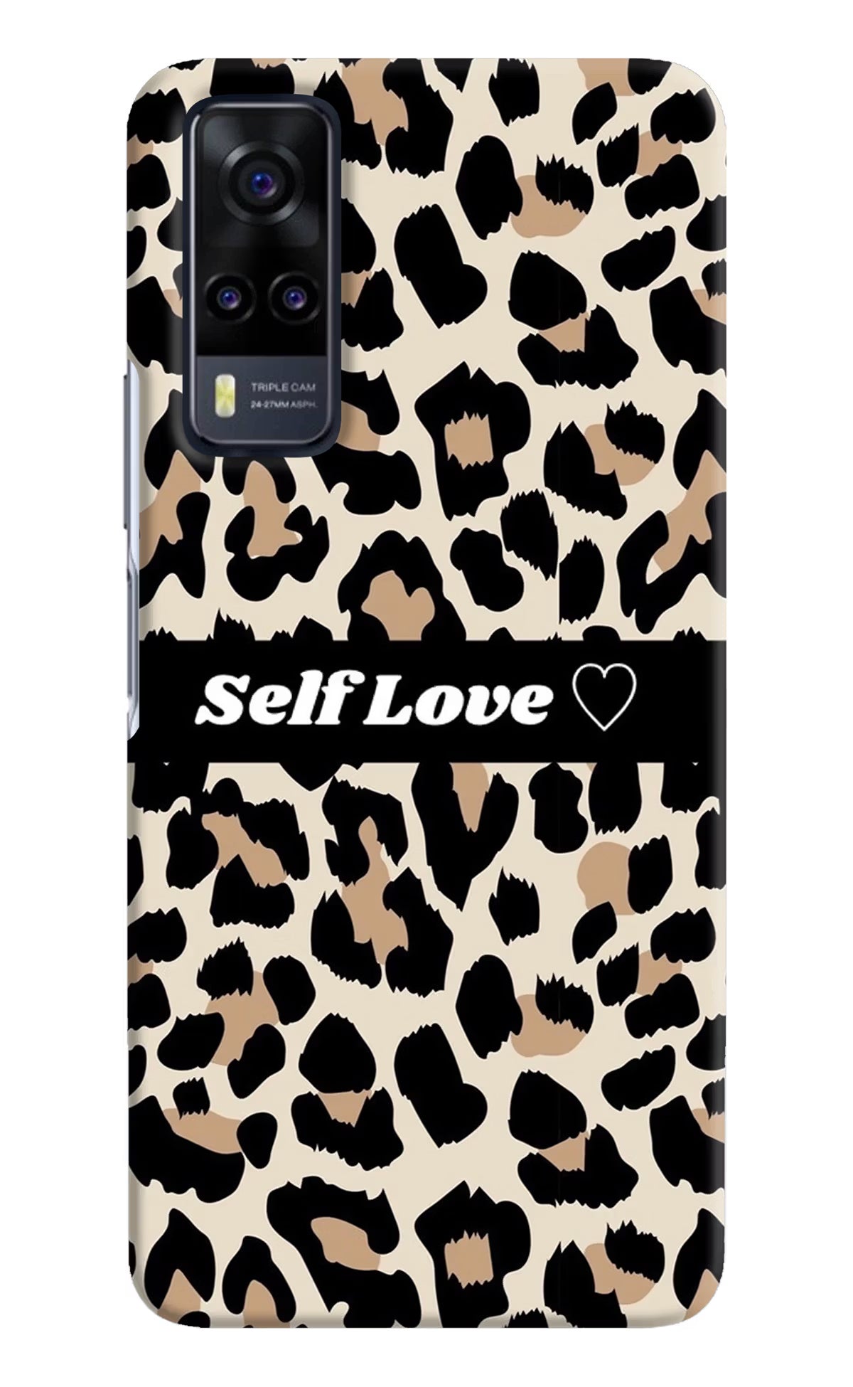 Leopard Print Self Love Vivo Y31 Hard Case Back Cover by Casekaro