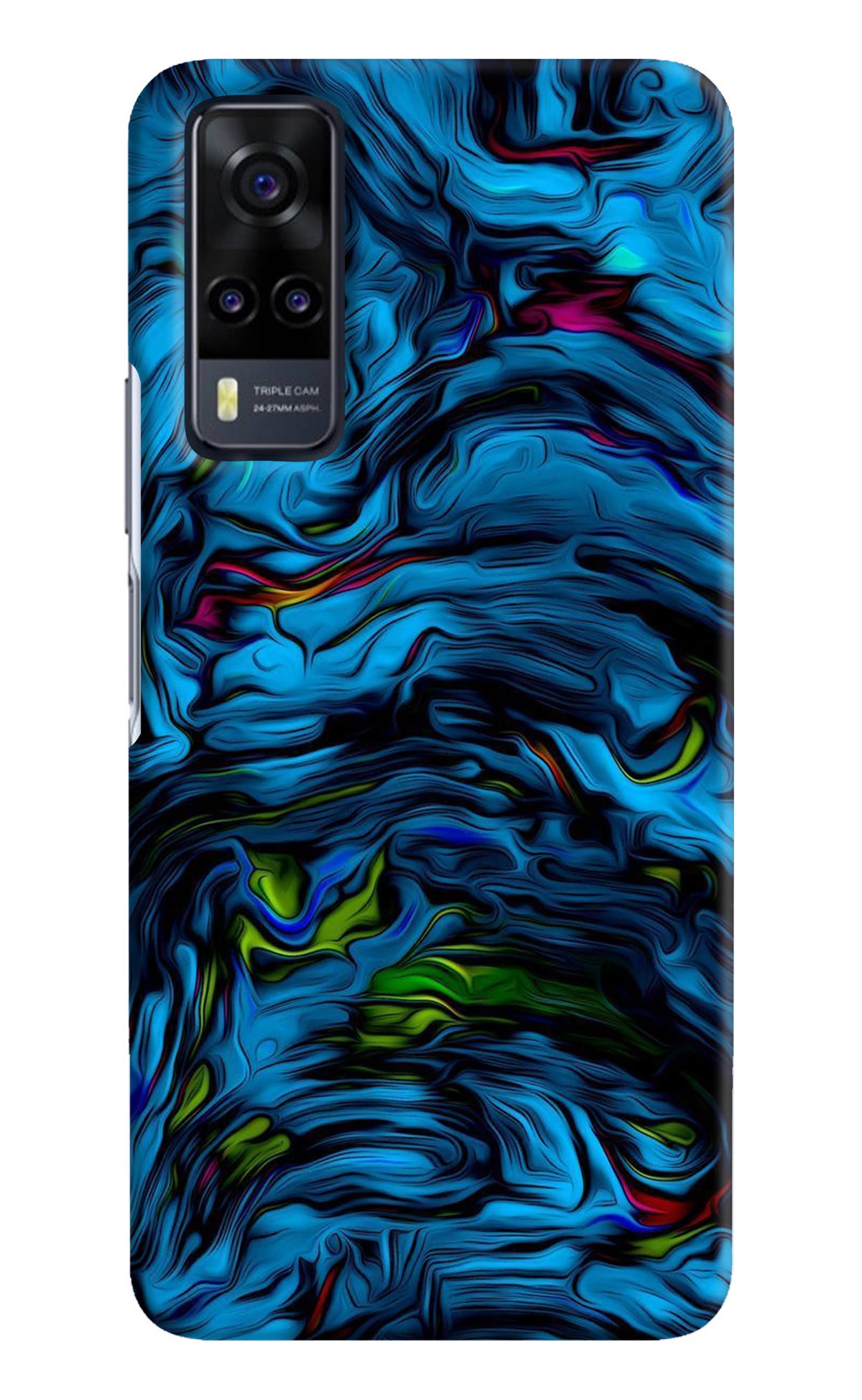 Dark Blue Abstract Vivo Y31 Back Cover