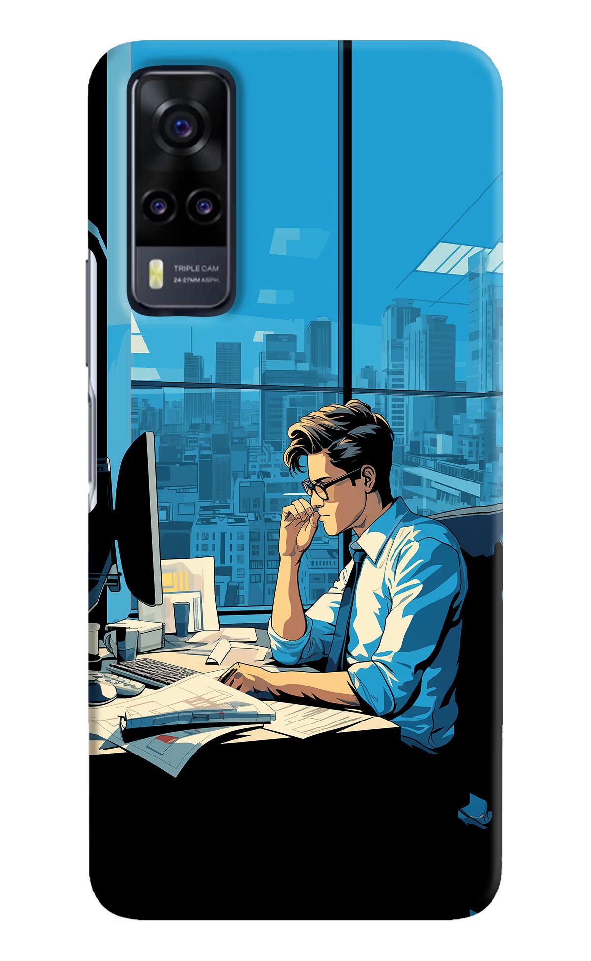 Focused Hustler (AI Generated) Vivo Y31 Hard Case Back Cover by Casekaro