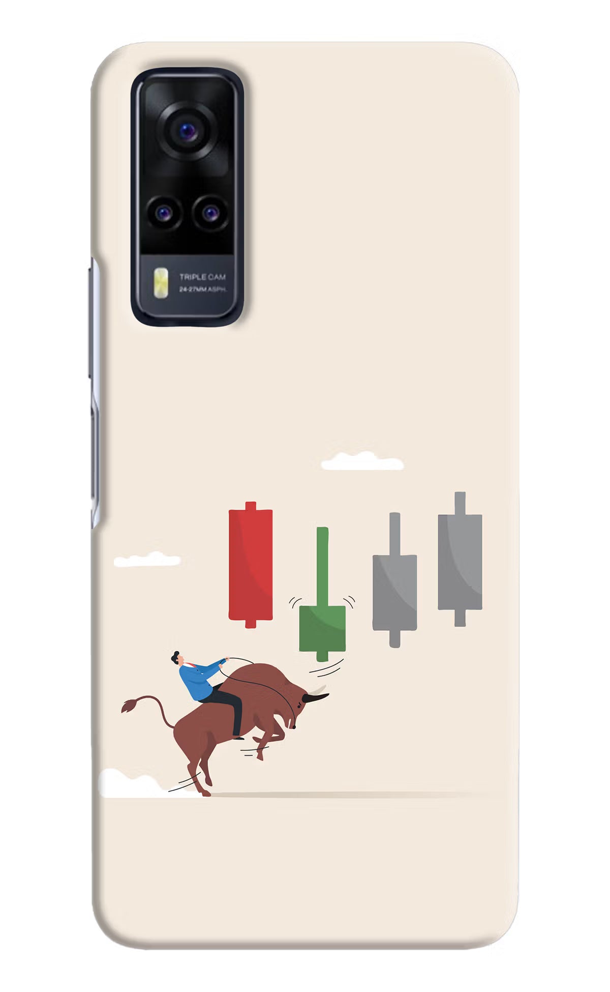Bull Trading Momentum Vivo Y31 Hard Case Back Cover by Casekaro
