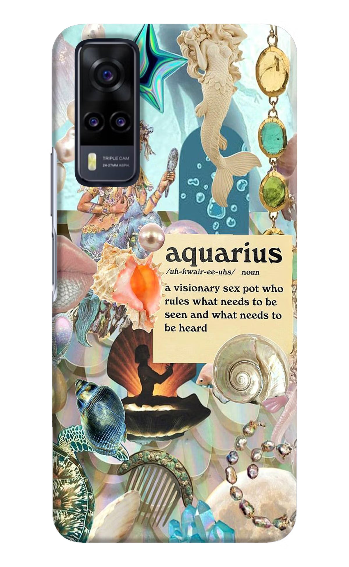 Aquarius Zodiac Vivo Y31 Hard Case Back Cover by Casekaro