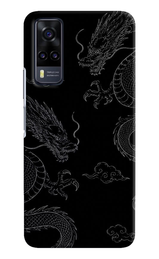 Twin Dragons Vivo Y31 Hard Case Back Cover by Casekaro