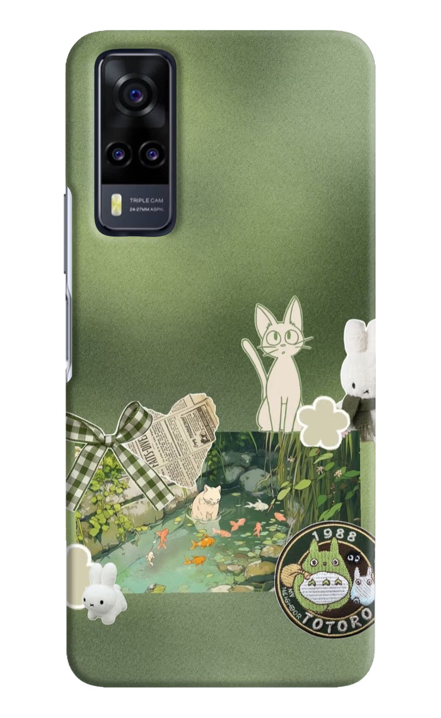 Aesthetic anime Vivo Y31 Back Cover, Hard case