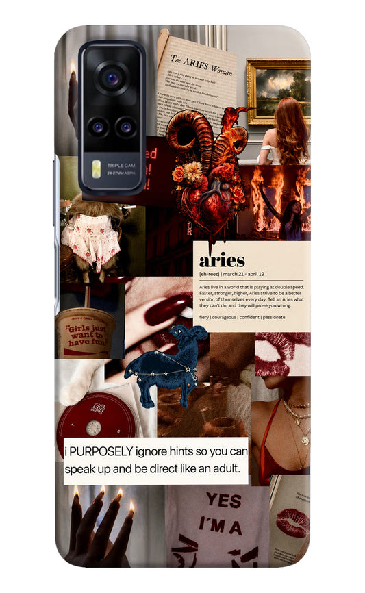 Zodiac Aries Vivo Y31 Hard Case Back Cover by Casekaro