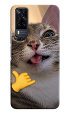 Silly Cat Call Vivo Y31 Hard Case Back Cover by Casekaro