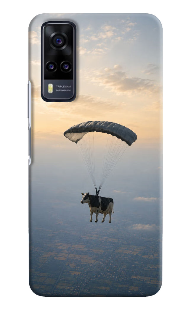 Skydiving Cow Vivo Y31 Hard Case Back Cover by Casekaro