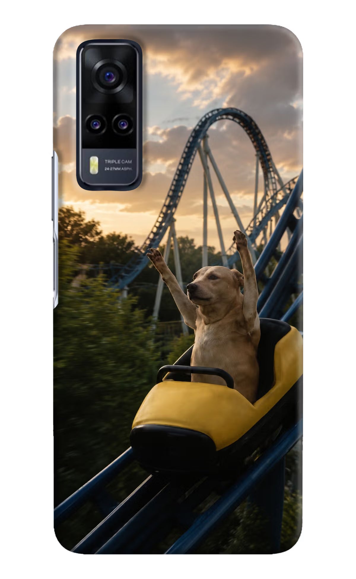 Rollercoaster Dog Vivo Y31 Back Cover
