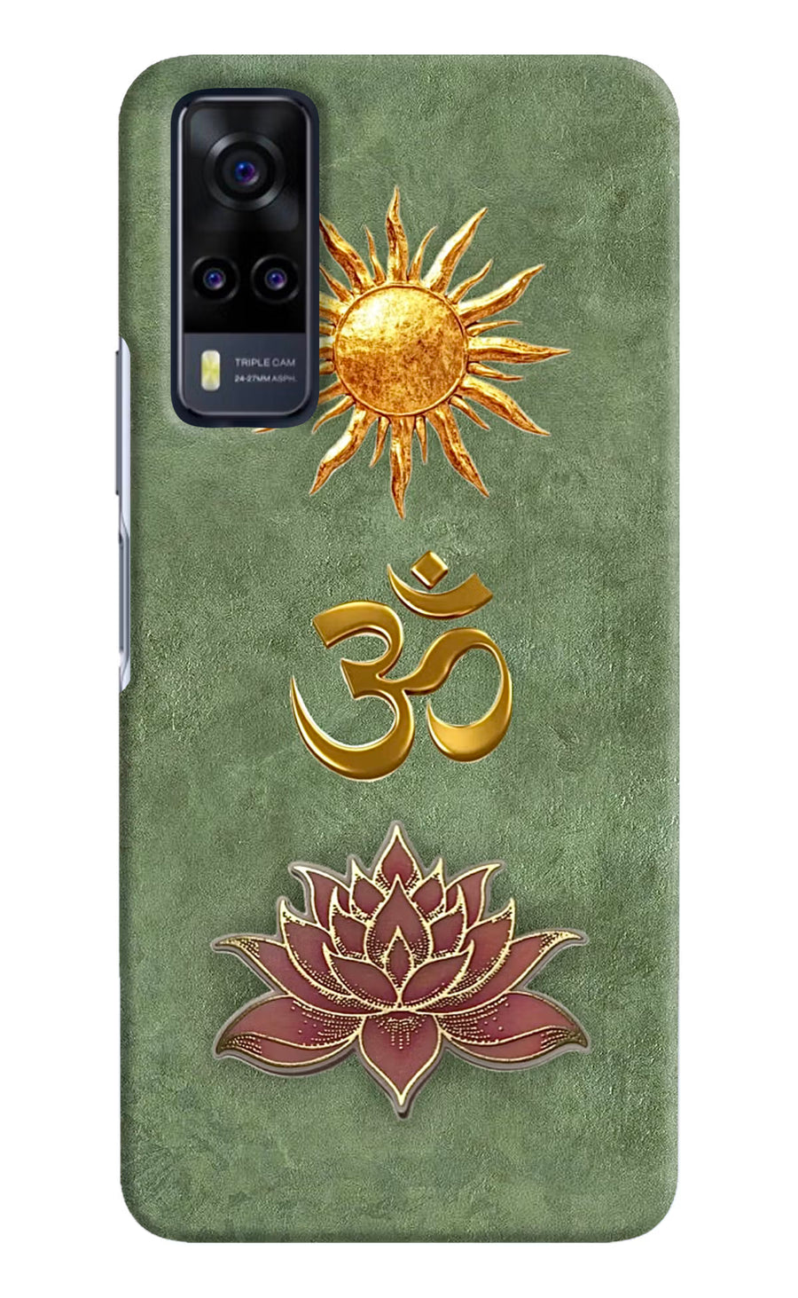 Om & Lotus Vivo Y31 Back Cover, Hard case