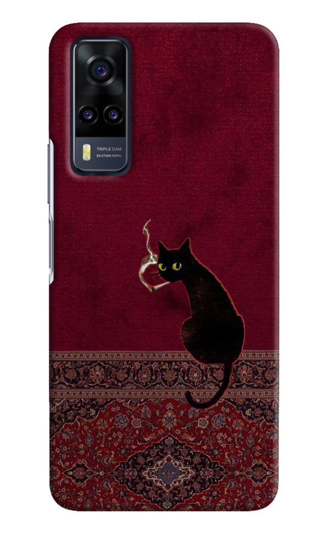 Midnight Cat Vivo Y31 Hard Case Back Cover by Casekaro