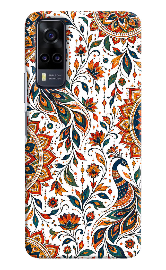 White Mayura Vivo Y31 Hard Case Back Cover by Casekaro