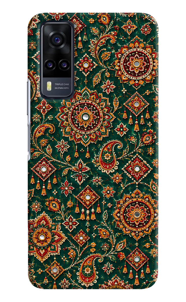 Green Pataka Vivo Y31 Hard Case Back Cover by Casekaro