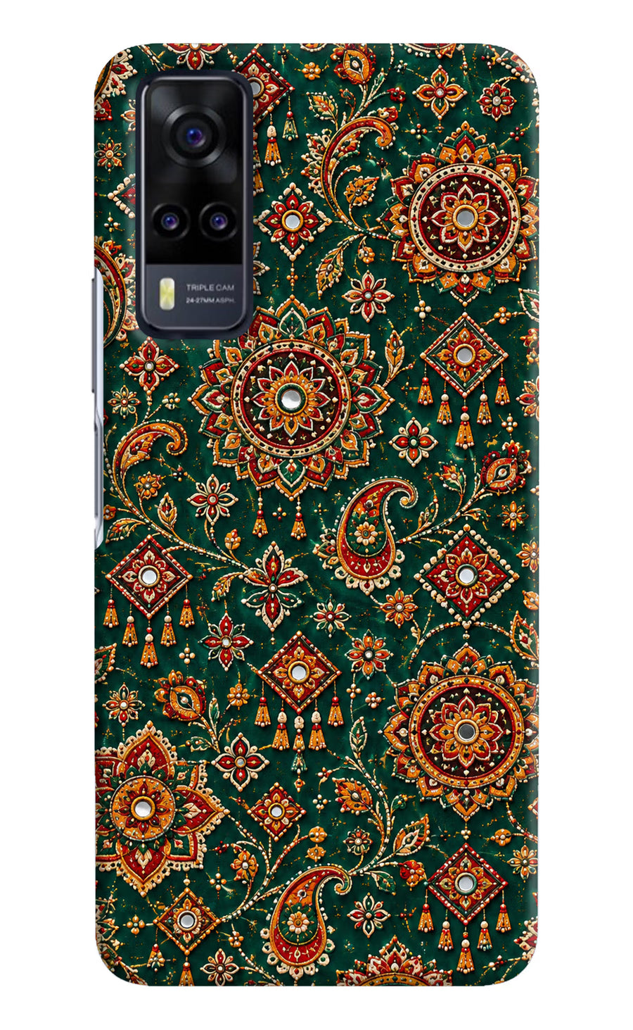Green Pataka Vivo Y31 Back Cover, Hard case