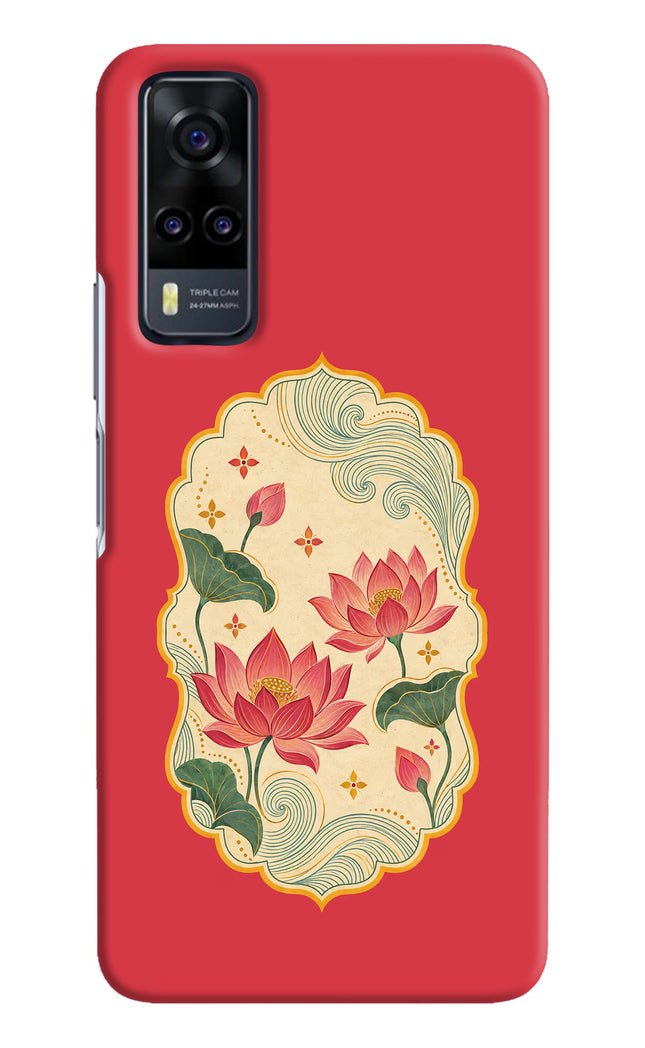 Pink Lotus Vivo Y31 Hard Case Back Cover by Casekaro