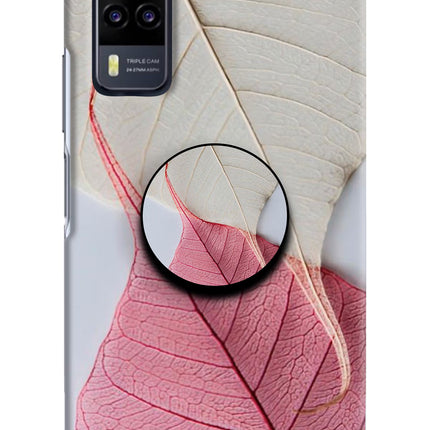 White Pink Leaf Vivo Y31 Pop Case by Casekaro