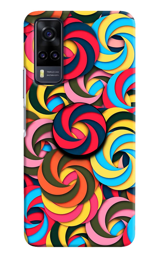 Spiral Pattern Vivo Y31 Pop Case by Casekaro