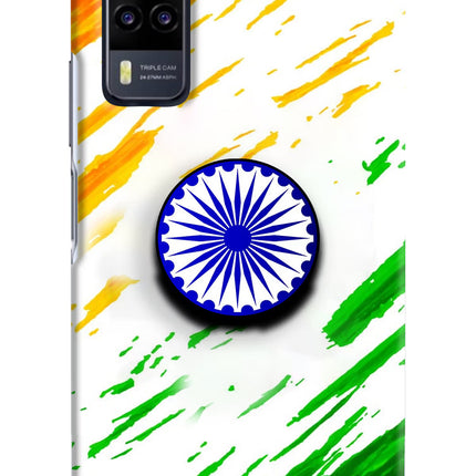 Indian Flag Ashoka Chakra Vivo Y31 Pop Case by Casekaro