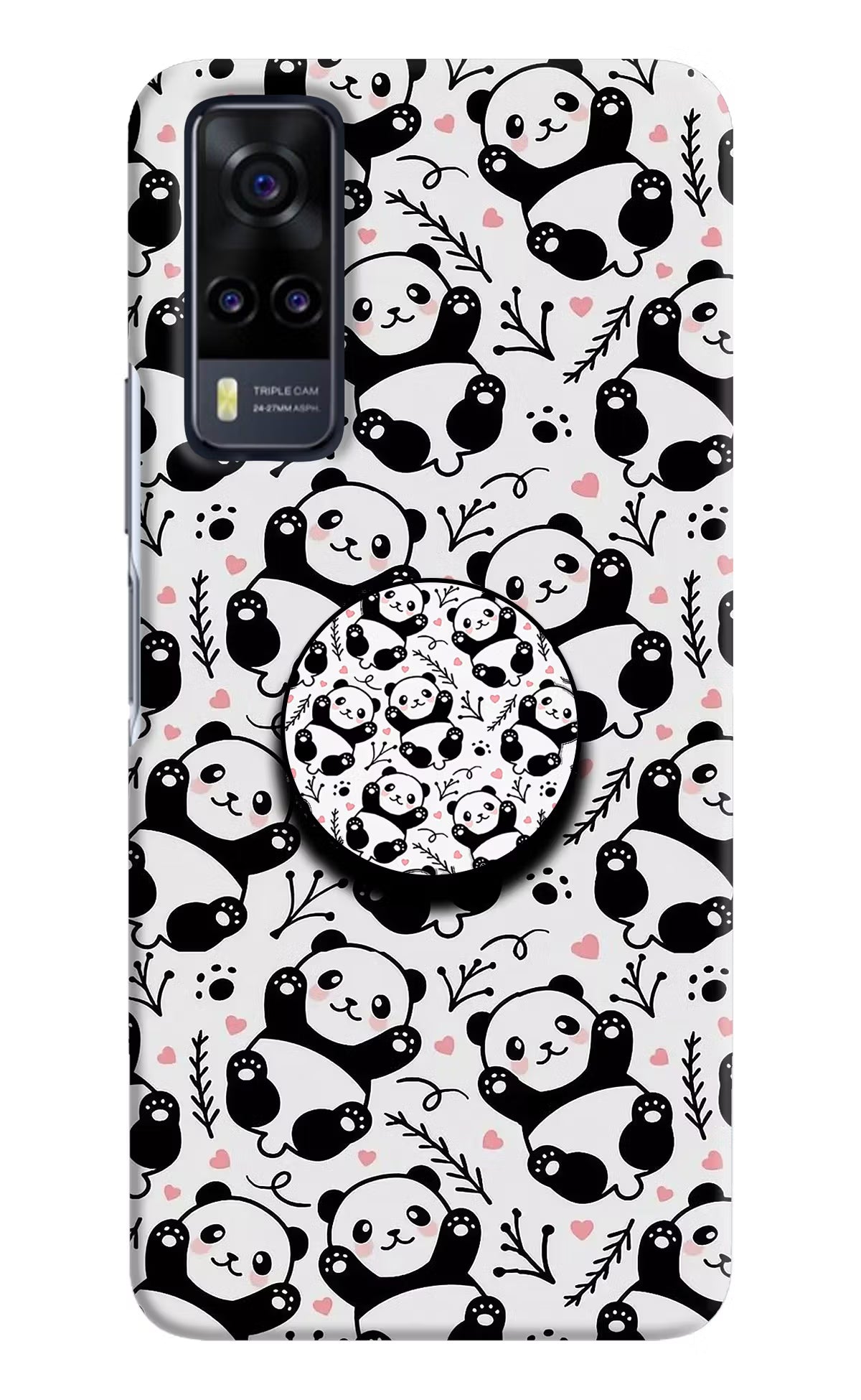 Cute Panda Vivo Y31 Pop Case by Casekaro