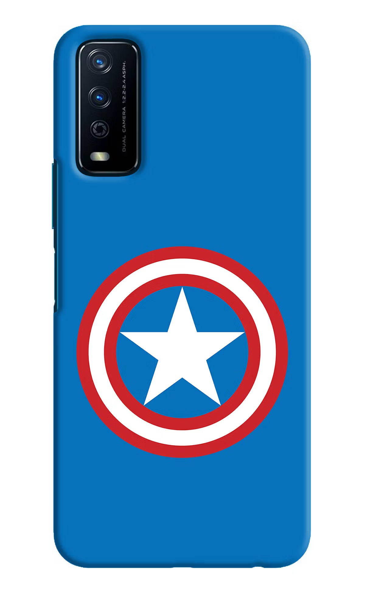 Captain America Logo Vivo Y12s Hard Case Back Cover by Casekaro