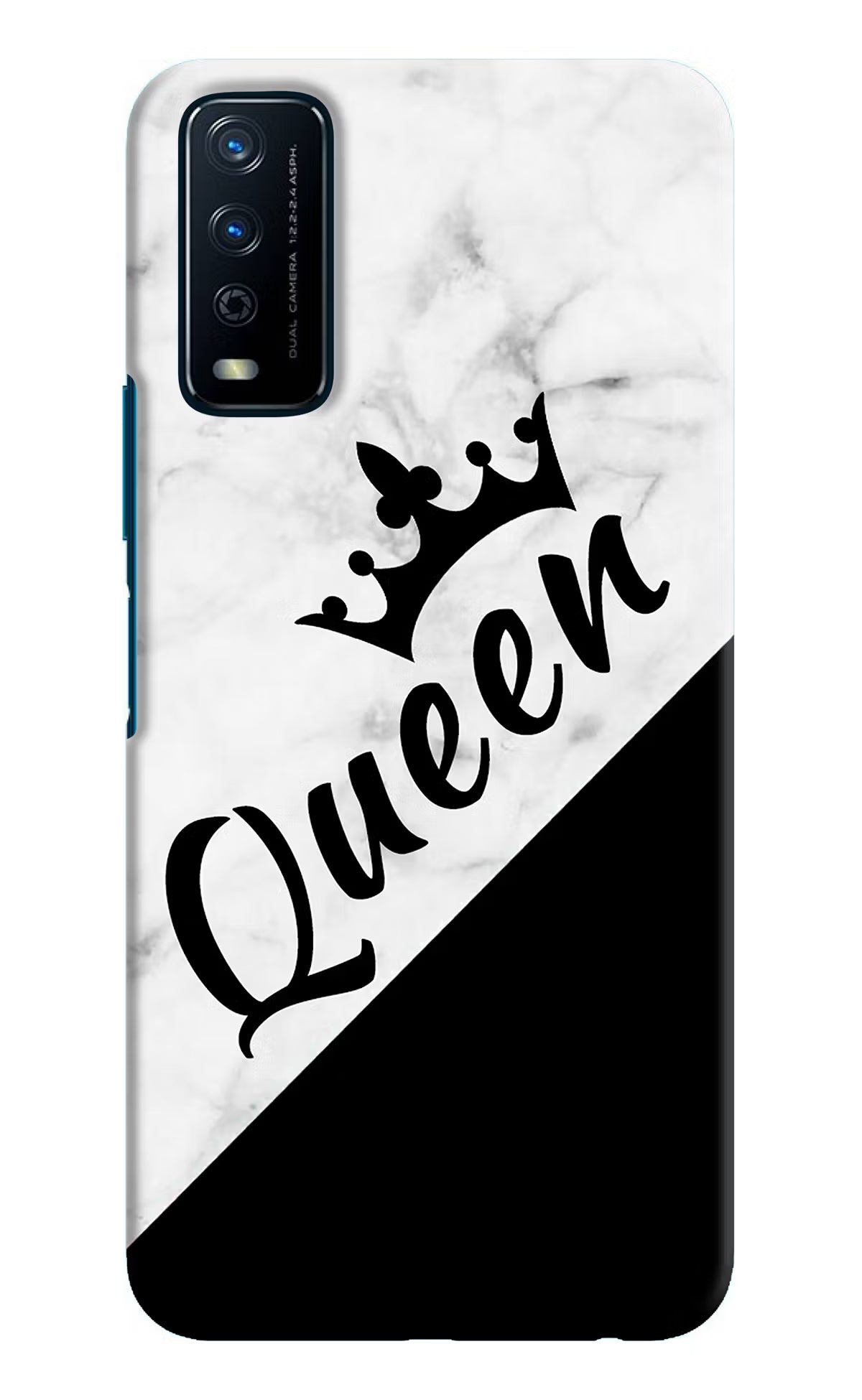 Queen Vivo Y12s Hard Case Back Cover by Casekaro