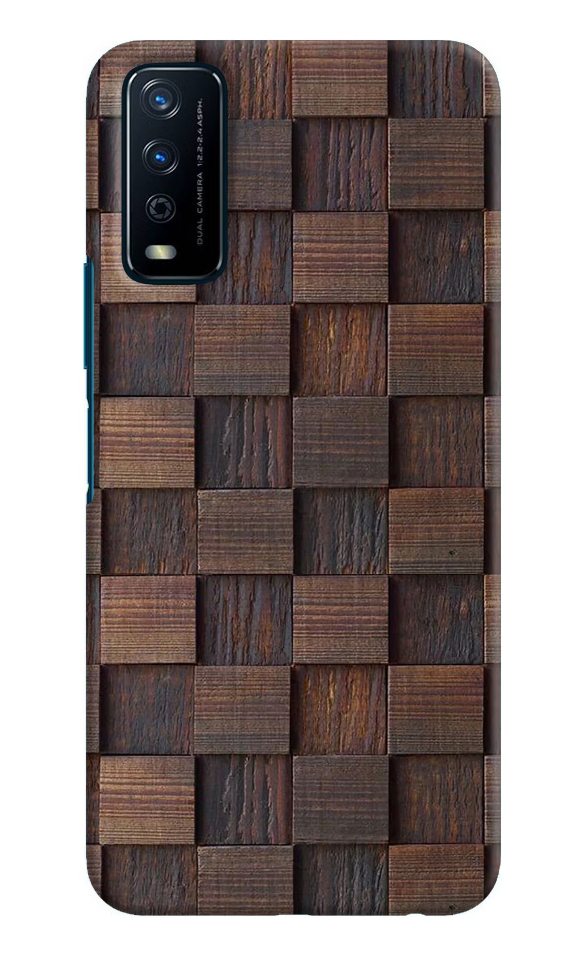 Wooden Cube Design Vivo Y12s Hard Case Back Cover by Casekaro