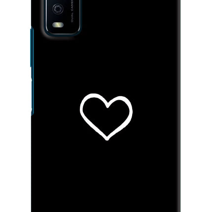 Heart Vivo Y12s Hard Case Back Cover by Casekaro