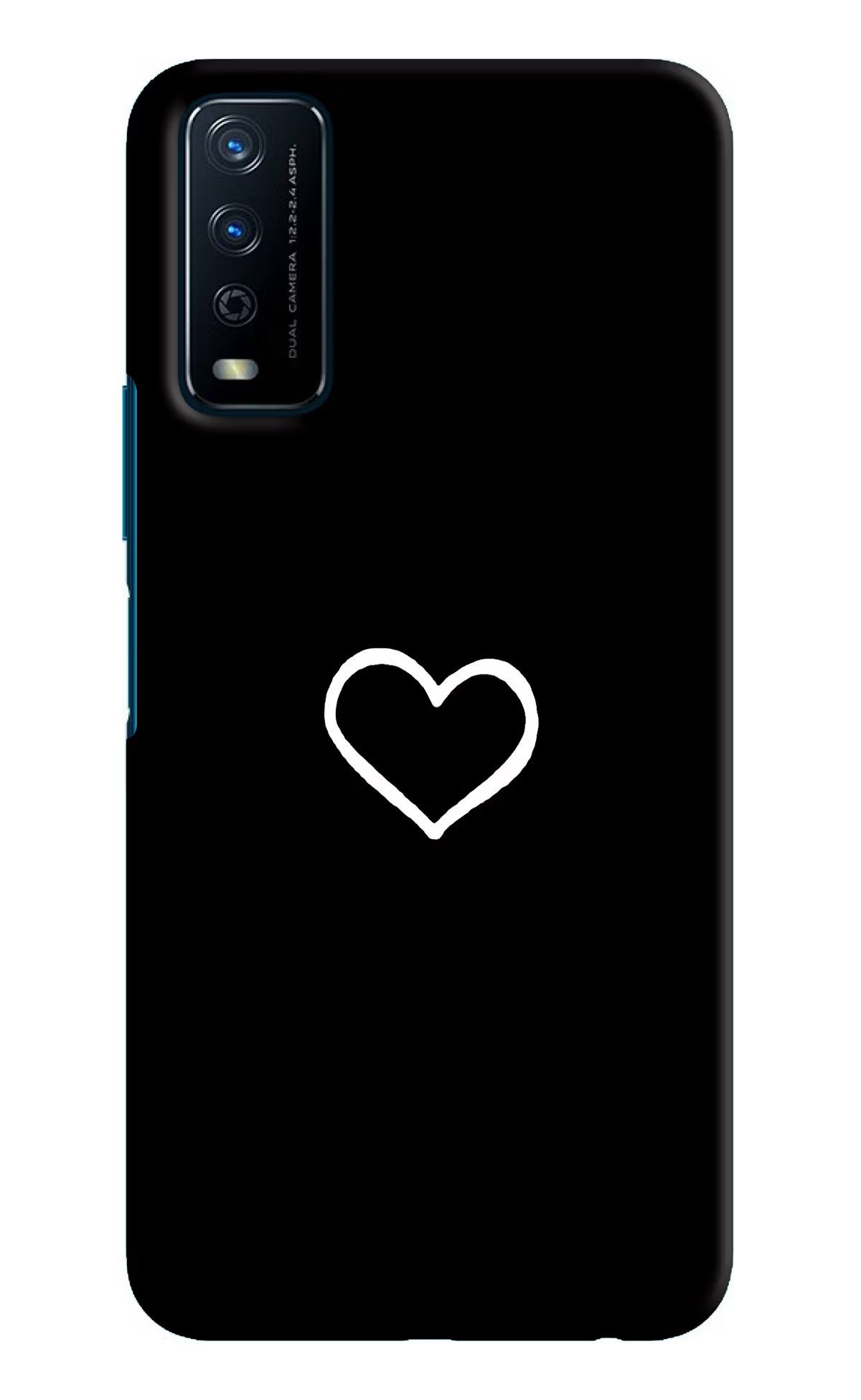 Heart Vivo Y12s Hard Case Back Cover by Casekaro