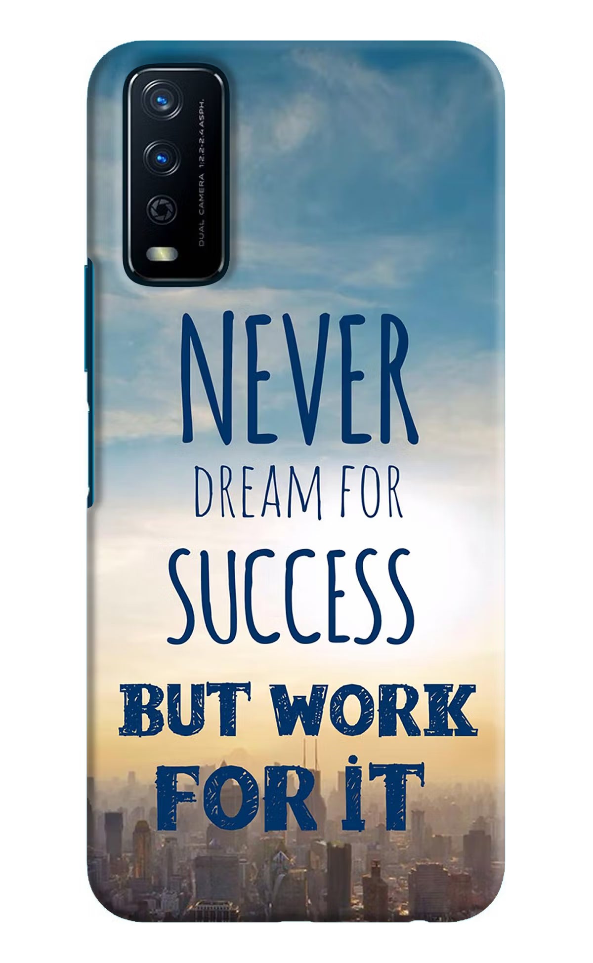 Never Dream For Success But Work For It Vivo Y12s Hard Case Back Cover by Casekaro