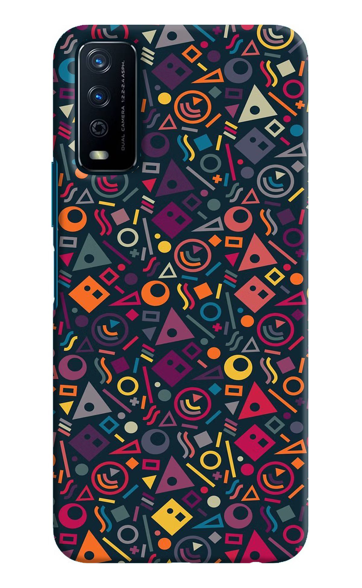 Geometric Abstract Vivo Y12s Hard Case Back Cover by Casekaro