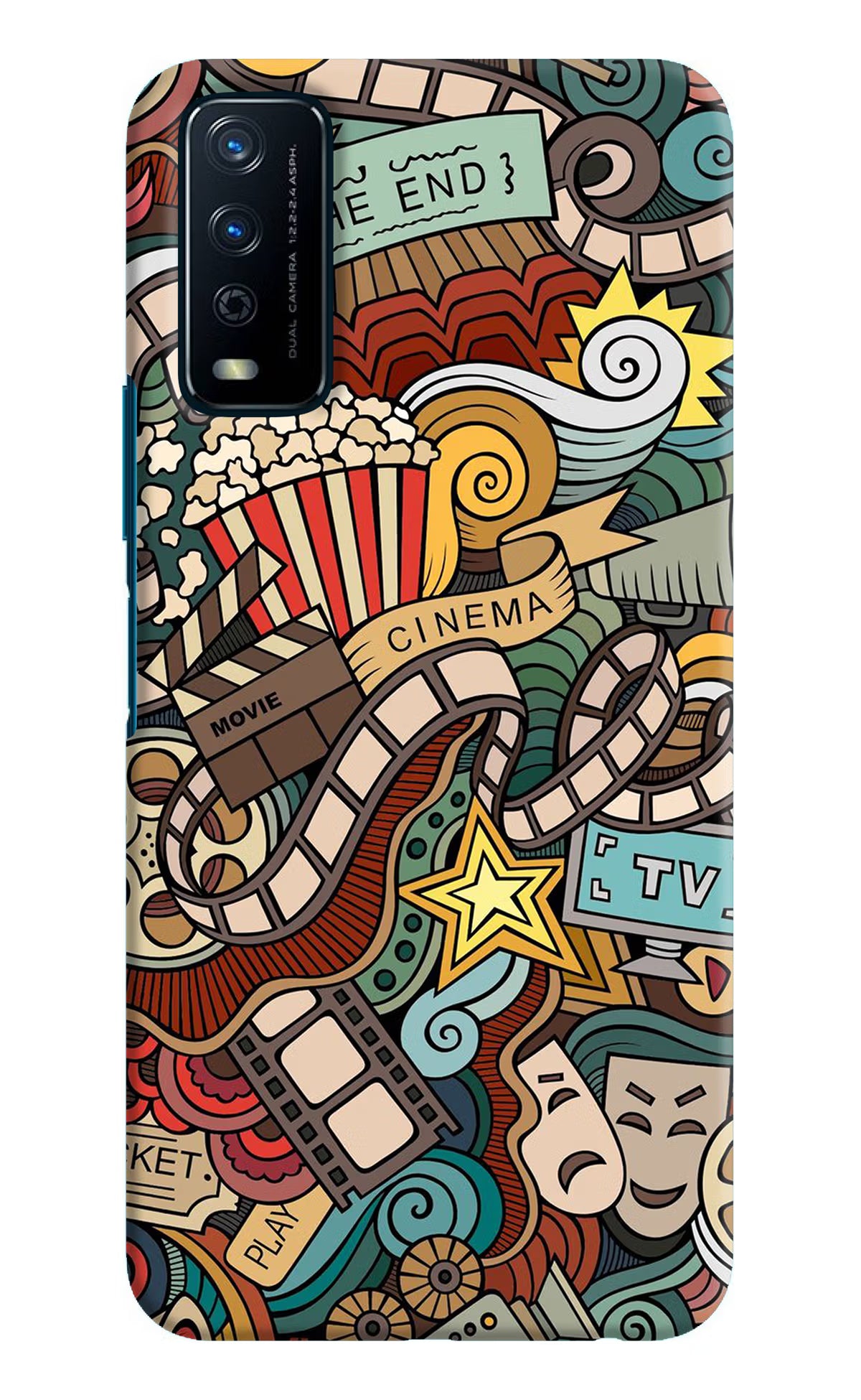 Cinema Abstract Vivo Y12s Hard Case Back Cover by Casekaro