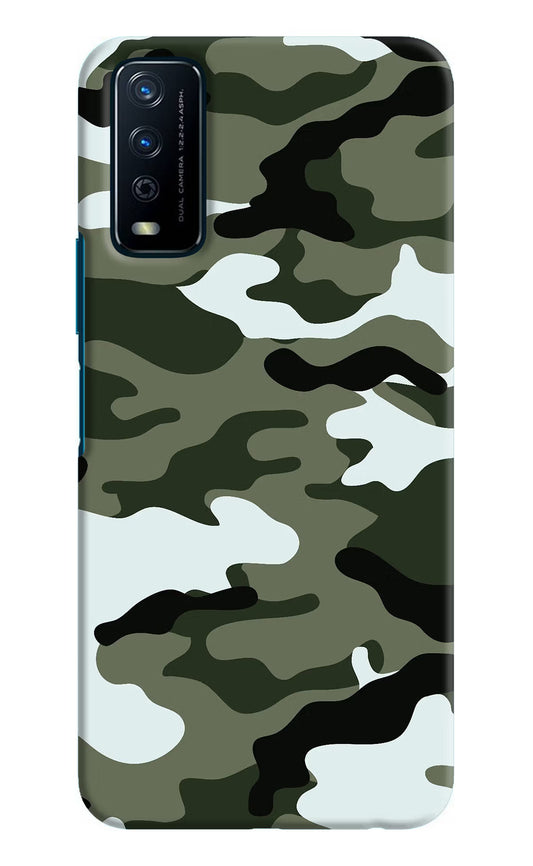 Camouflage Vivo Y12s Hard Case Back Cover by Casekaro