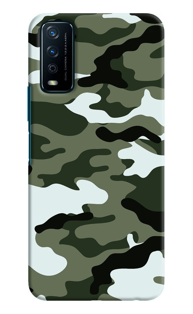 Camouflage Vivo Y12s Hard Case Back Cover by Casekaro