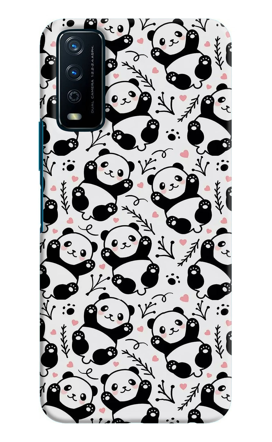 Cute Panda Vivo Y12s Back Cover, Hard case