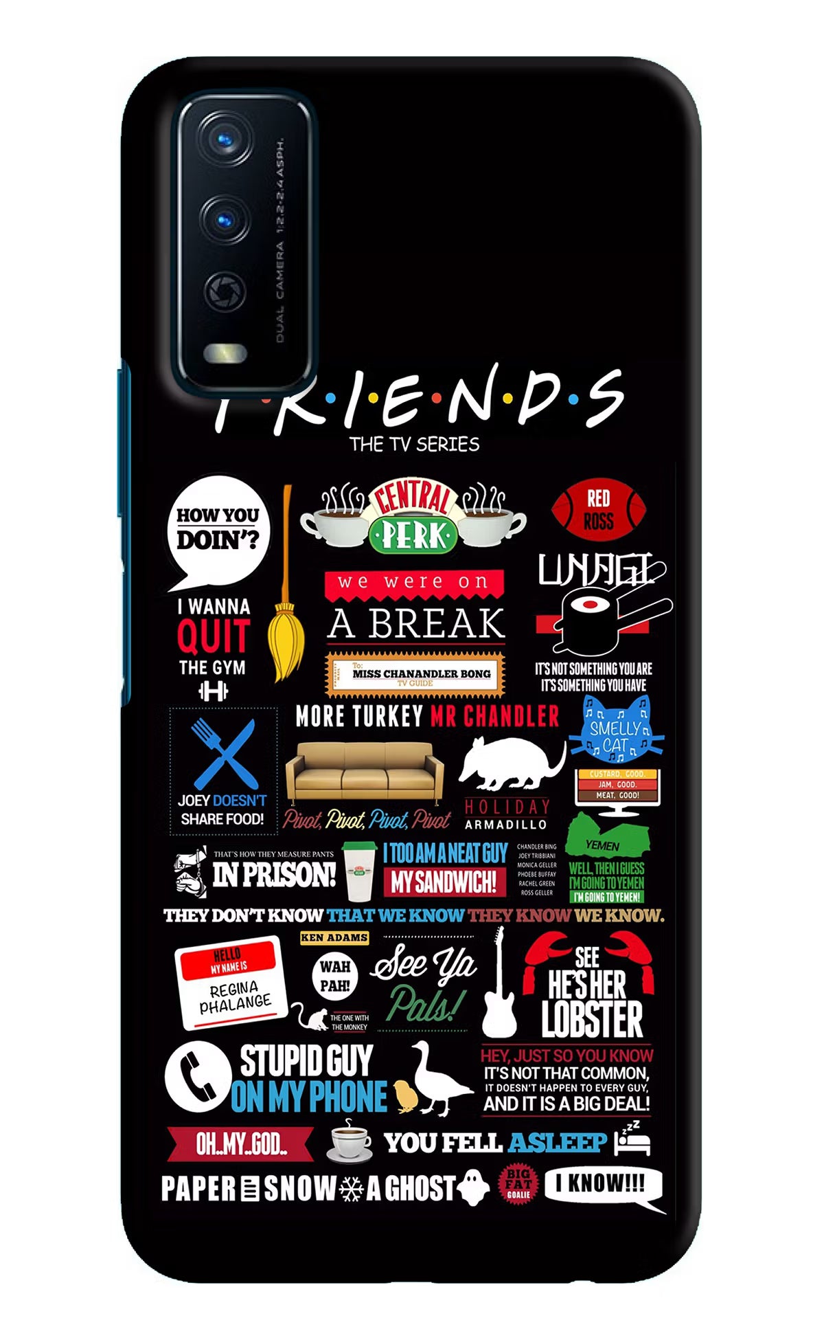 FRIENDS Vivo Y12s Hard Case Back Cover by Casekaro