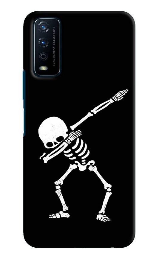 Dabbing Skeleton Art Vivo Y12s Hard Case Back Cover by Casekaro
