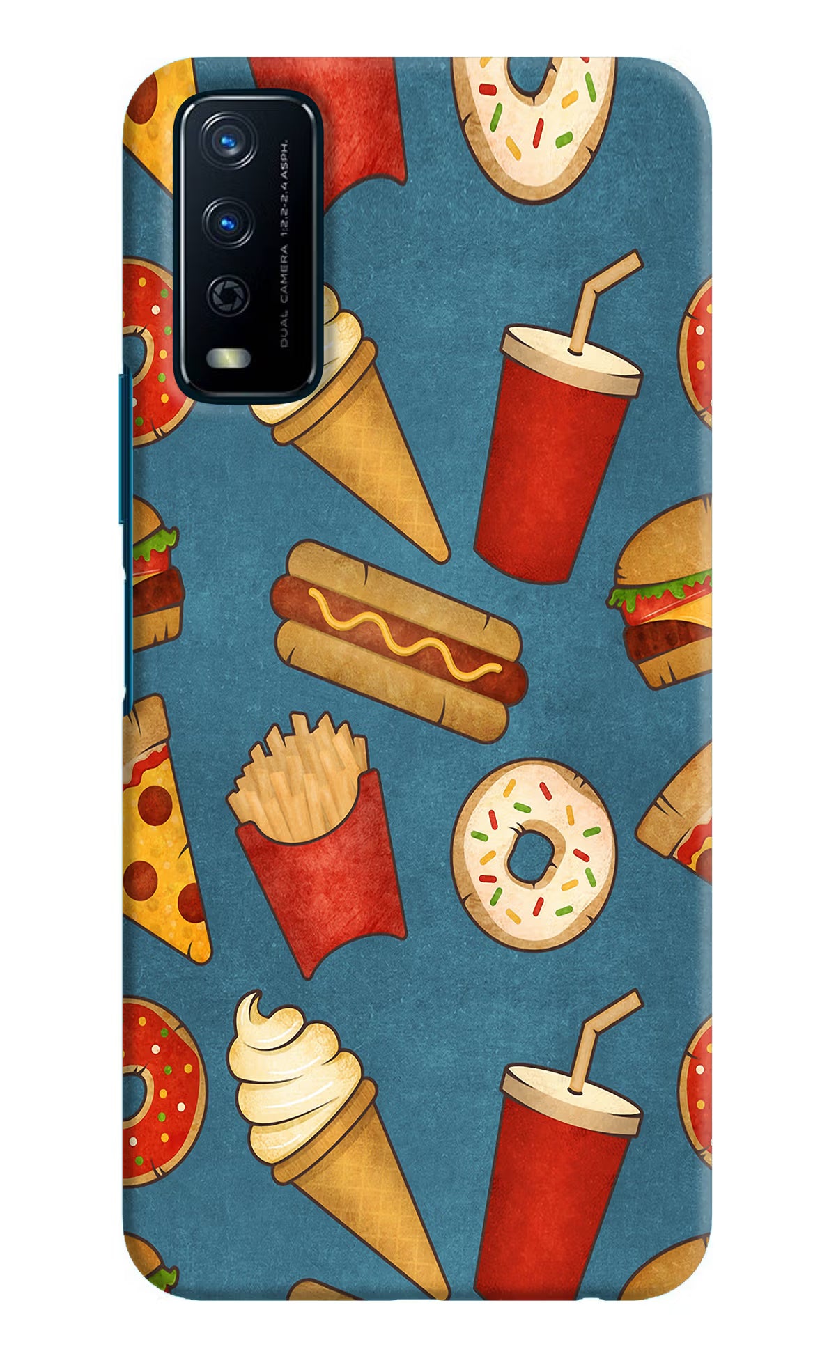 Foodie Vivo Y12s Hard Case Back Cover by Casekaro