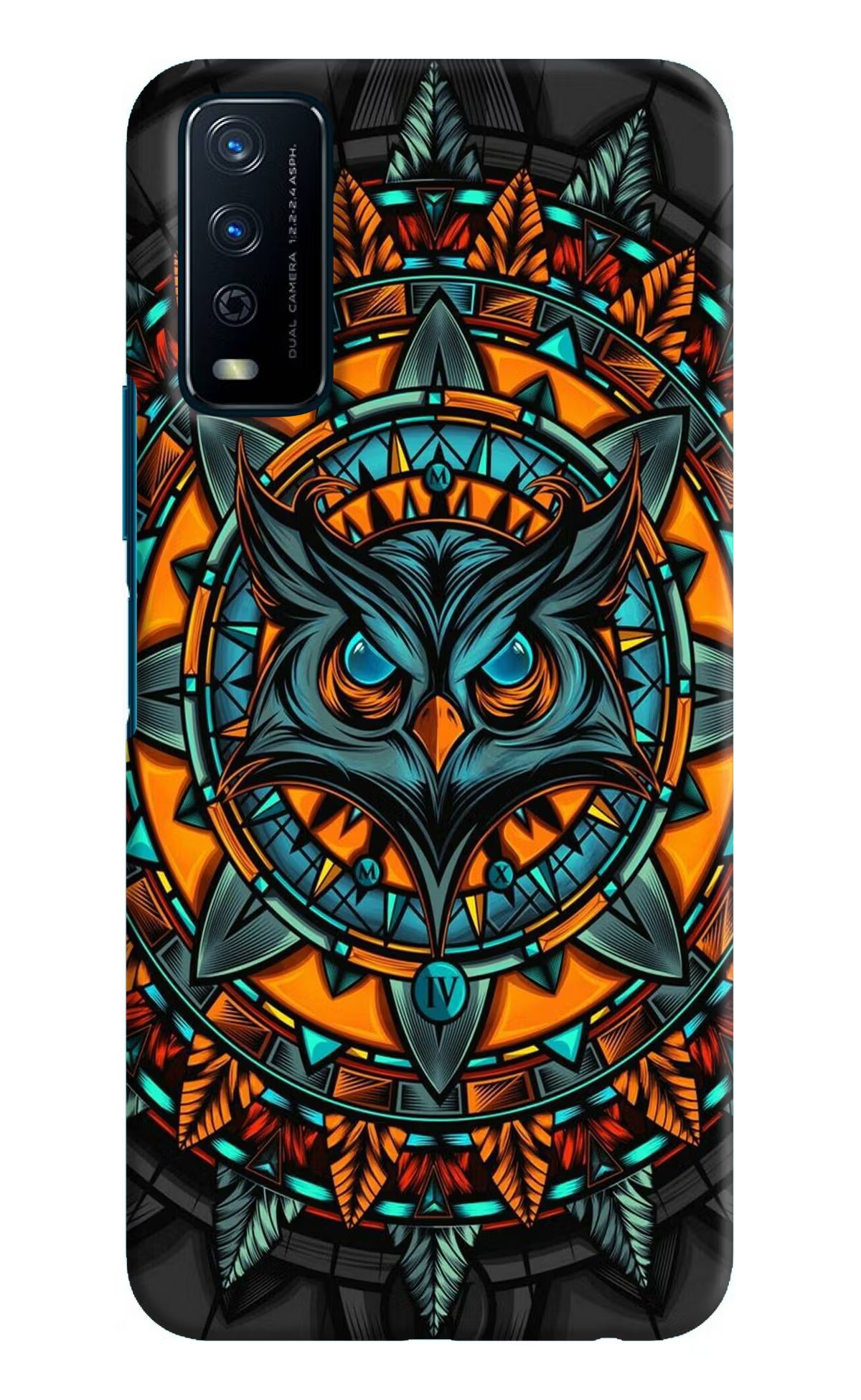 Angry Owl Art Vivo Y12s Hard Case Back Cover by Casekaro