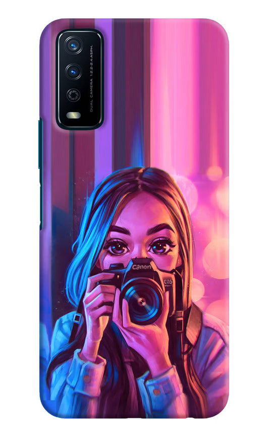 Girl Photographer Vivo Y12s Hard Case Back Cover by Casekaro