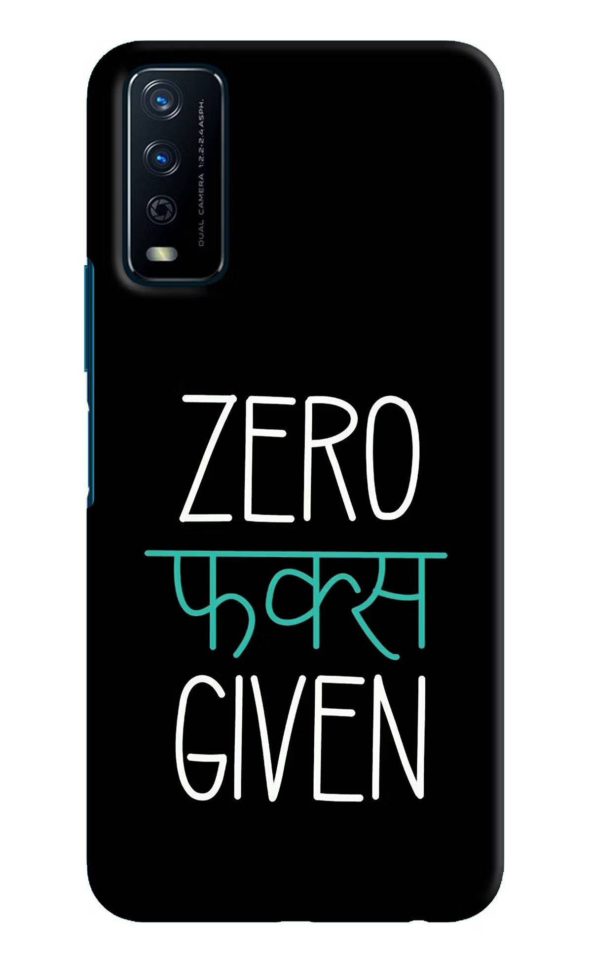 Zero Fucks Given Vivo Y12s Hard Case Back Cover by Casekaro