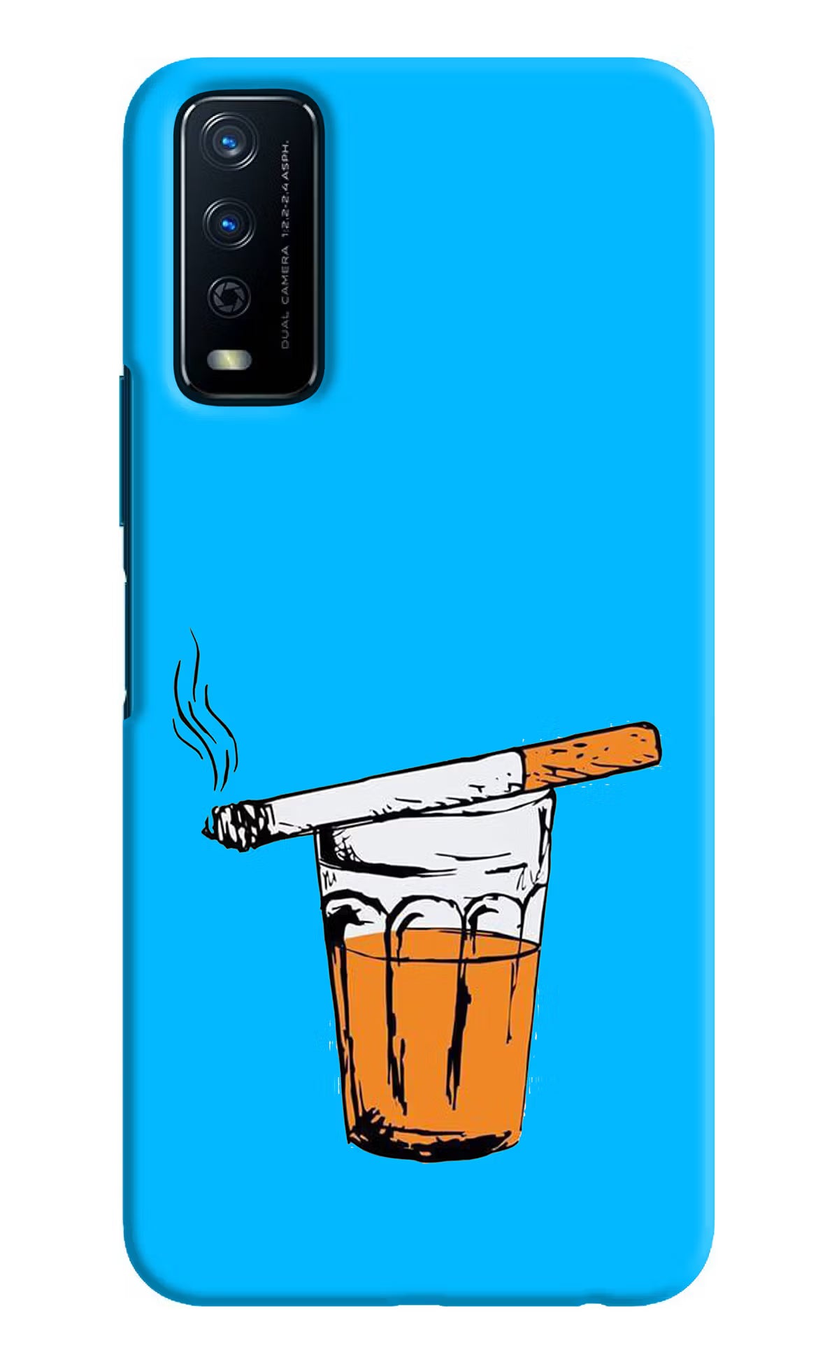 Chai Sutta Vivo Y12s Hard Case Back Cover by Casekaro