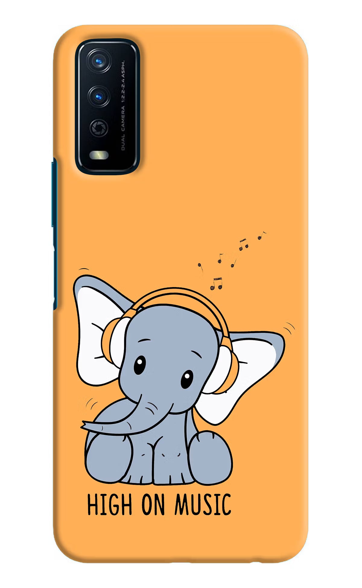 High On Music Vivo Y12s Hard Case Back Cover by Casekaro