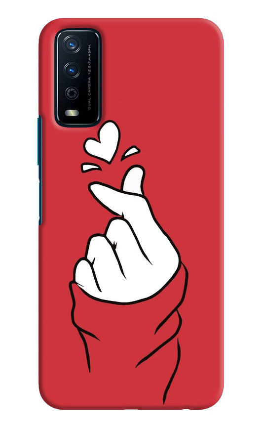 Korean Love Sign Vivo Y12s Hard Case Back Cover by Casekaro