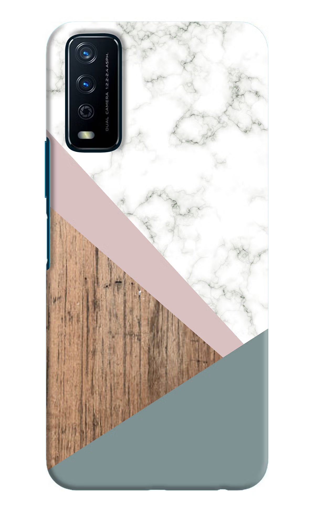 Marble wood Abstract Vivo Y12s Hard Case Back Cover by Casekaro