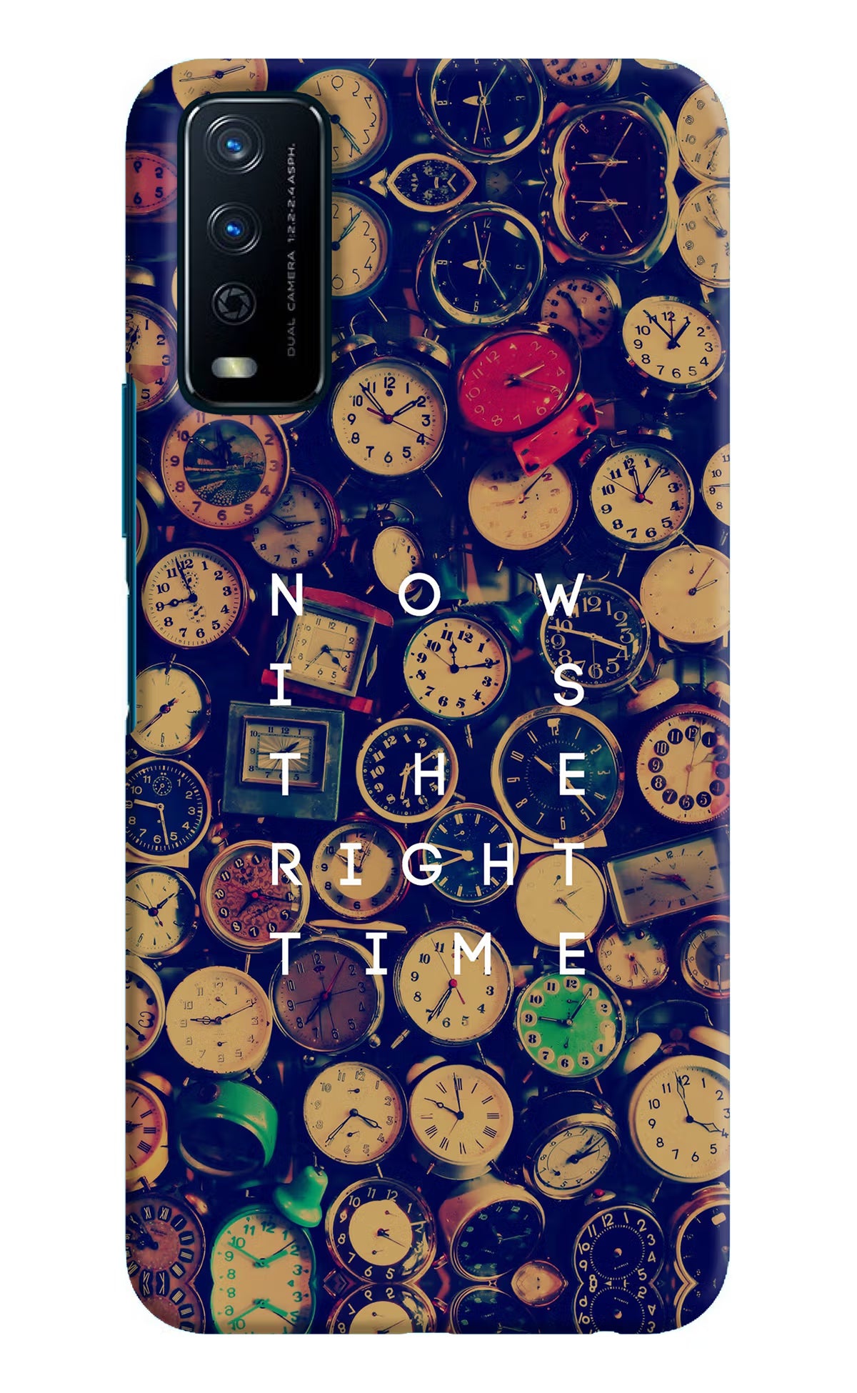 Now is the Right Time Quote Vivo Y12s Hard Case Back Cover by Casekaro