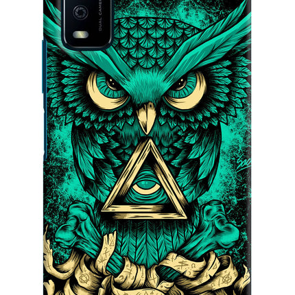 Green Owl Vivo Y12s Hard Case Back Cover by Casekaro