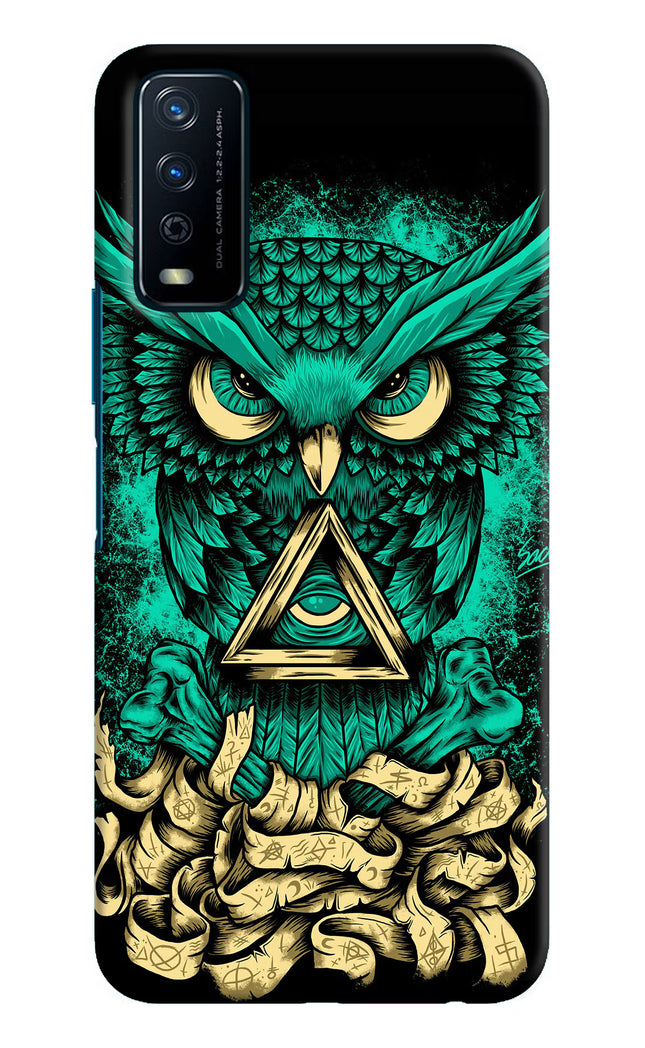 Green Owl Vivo Y12s Hard Case Back Cover by Casekaro