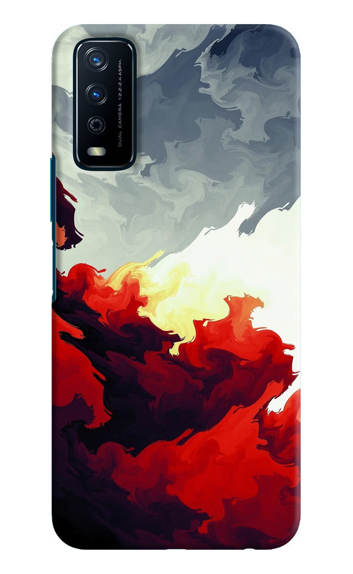 Fire Cloud Vivo Y12s Hard Case Back Cover by Casekaro