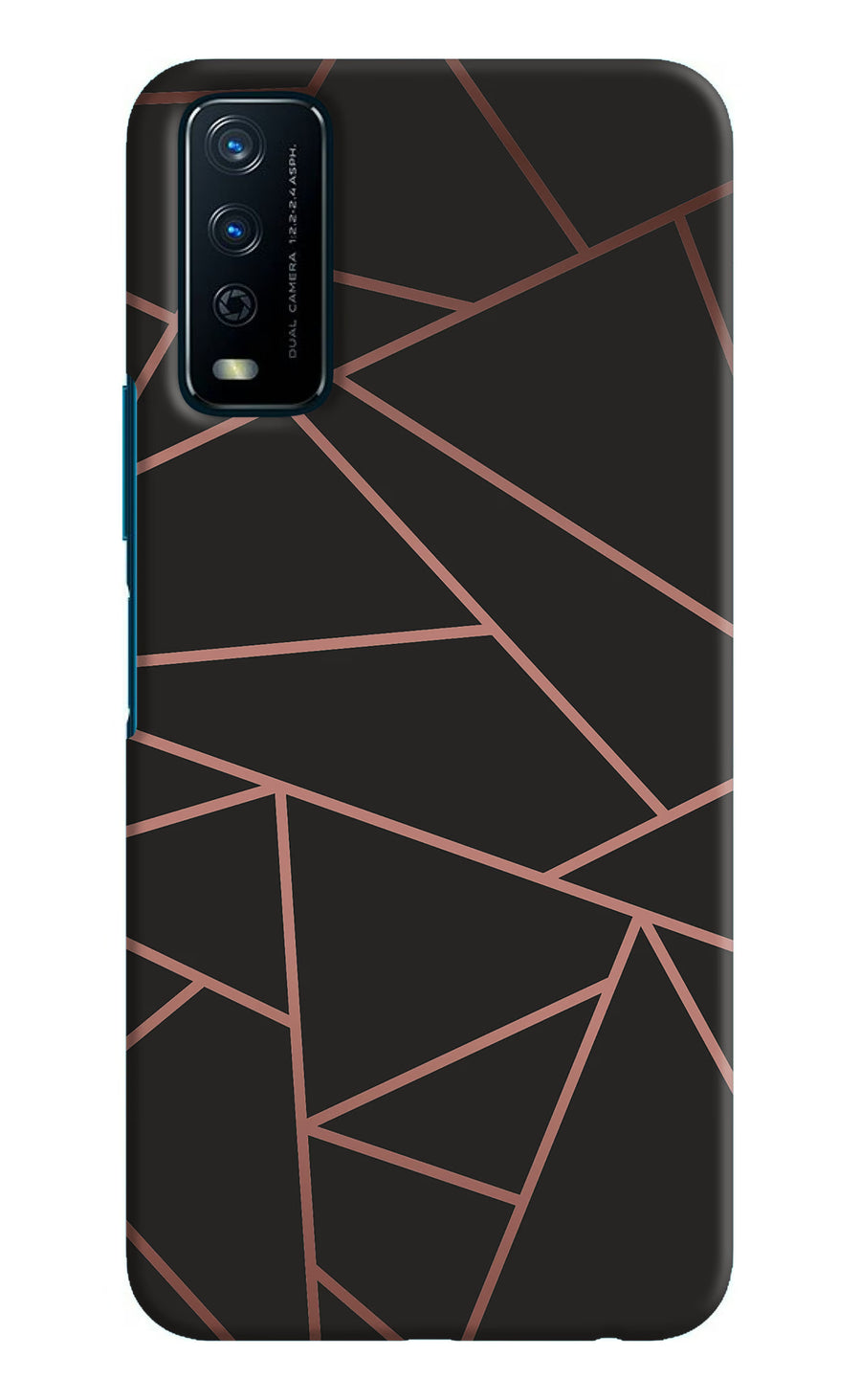 Geometric Pattern Vivo Y12s Back Cover, Hard case