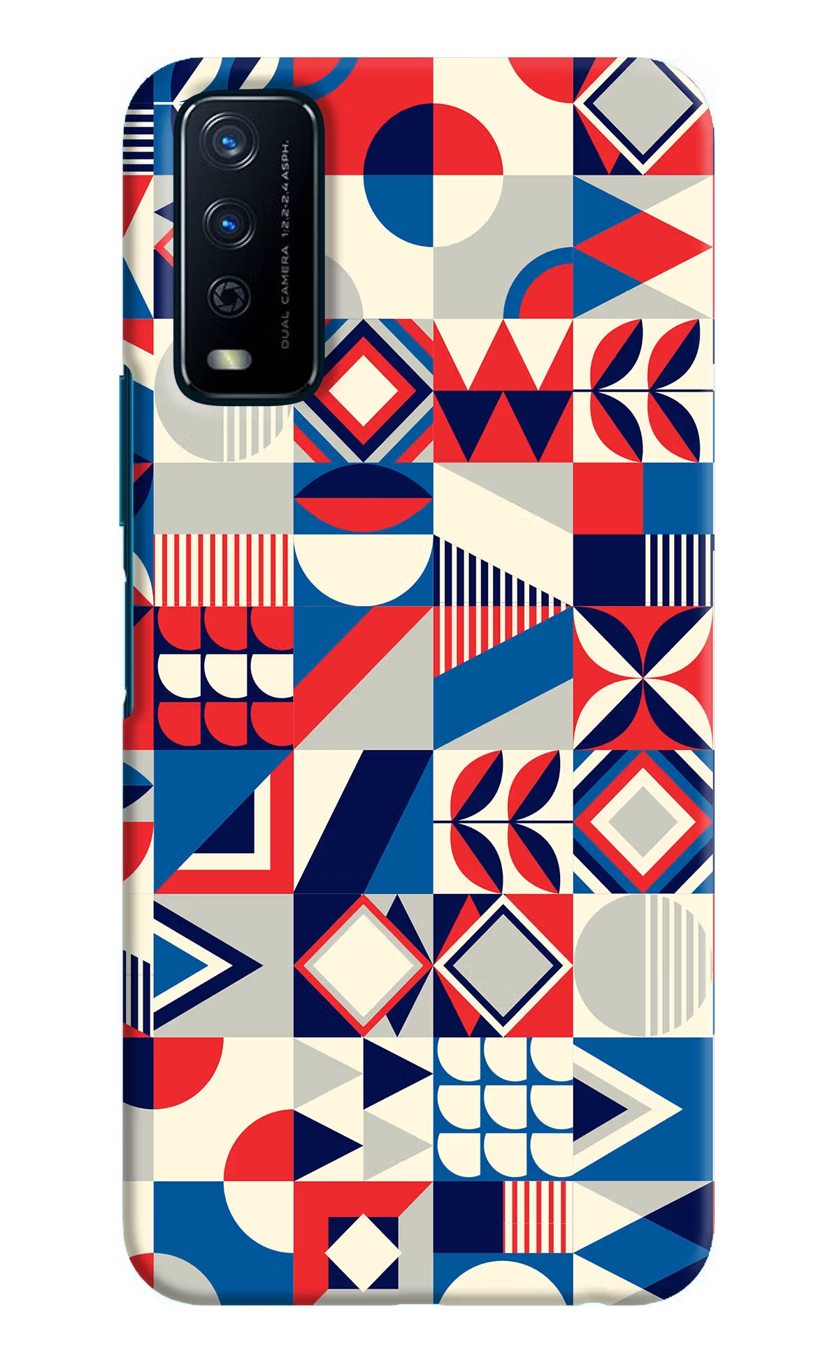Colorful Pattern Vivo Y12s Hard Case Back Cover by Casekaro