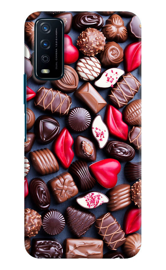 Chocolates Vivo Y12s Hard Case Back Cover by Casekaro